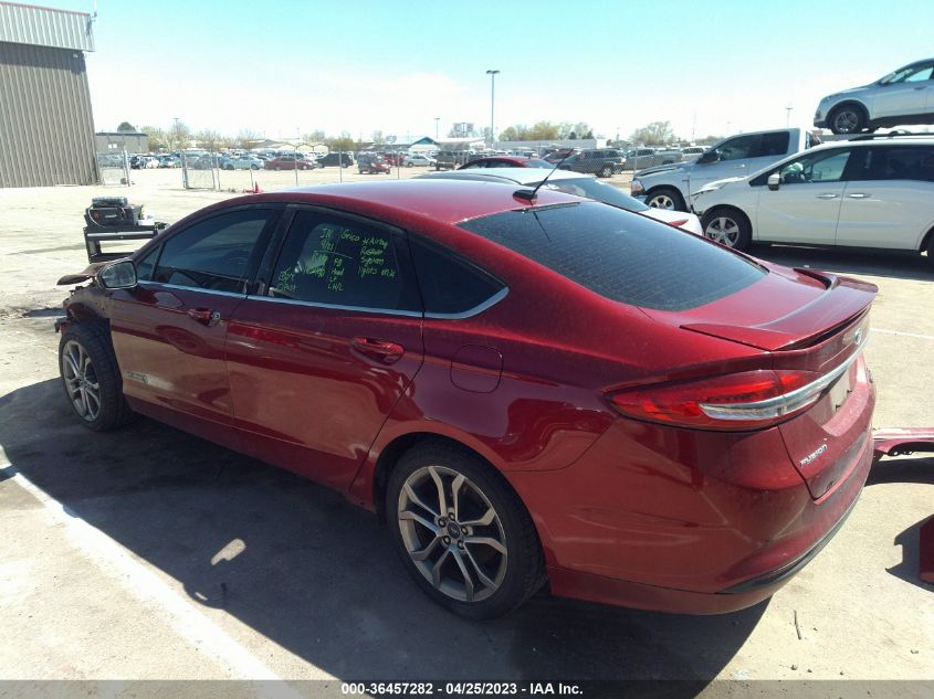 2017 FORD FUSION HYBRID SE - 3FA6P0LU9HR165440