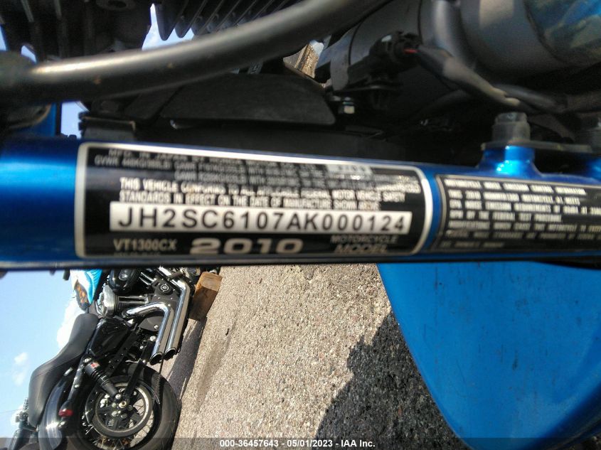 2010 HONDA VT1300 CX JH2SC6107AK000124