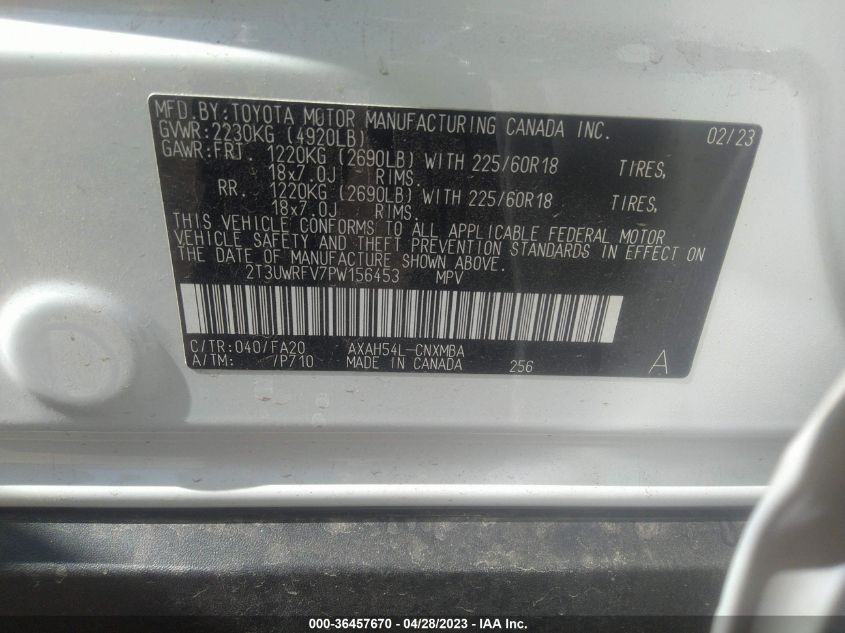 2023 TOYOTA RAV4 HYBRID - 2T3UWRFV7PW156453