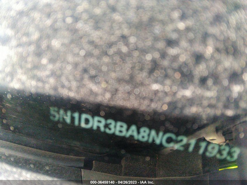 2022 NISSAN PATHFINDER SV - 5N1DR3BA8NC211933
