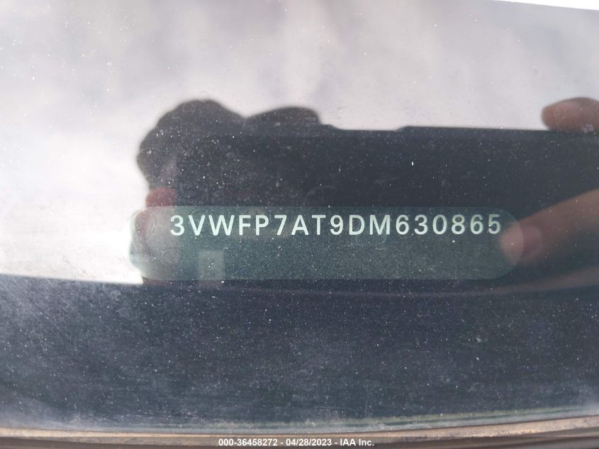 2013 VOLKSWAGEN BEETLE COUPE 2.5L ENTRY - 3VWFP7AT9DM630865