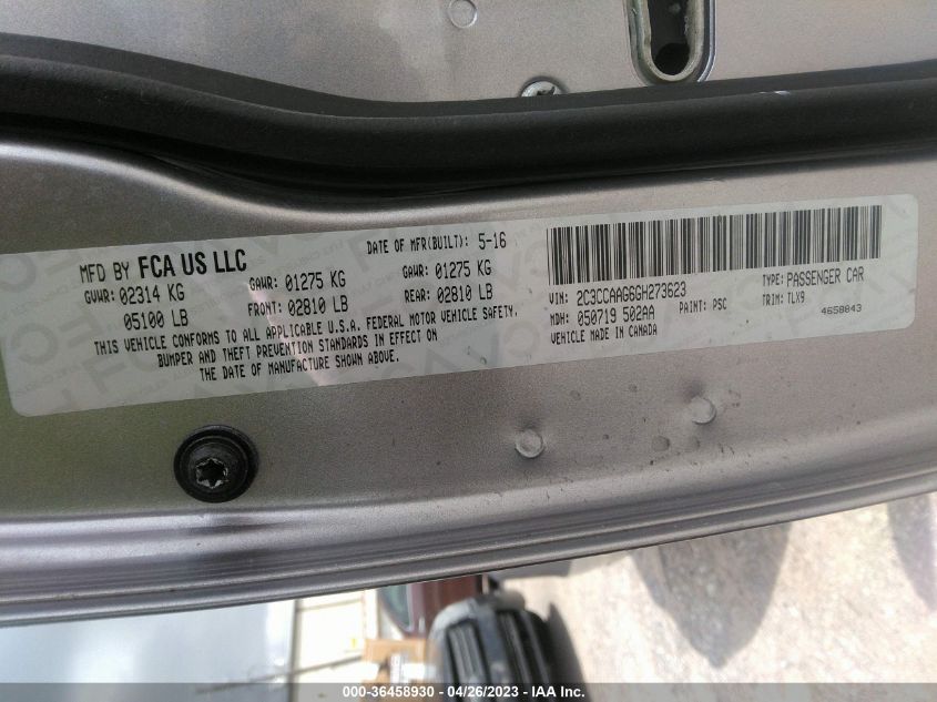 2016 CHRYSLER 300 LIMITED - 2C3CCAAG6GH273623