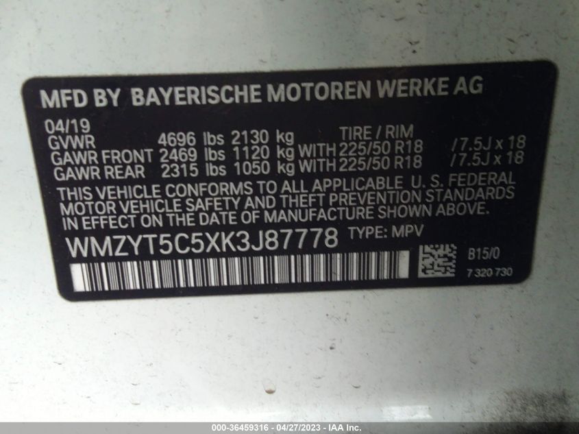 2019 MINI COUNTRYMAN COOPER S - WMZYT5C5XK3J87778