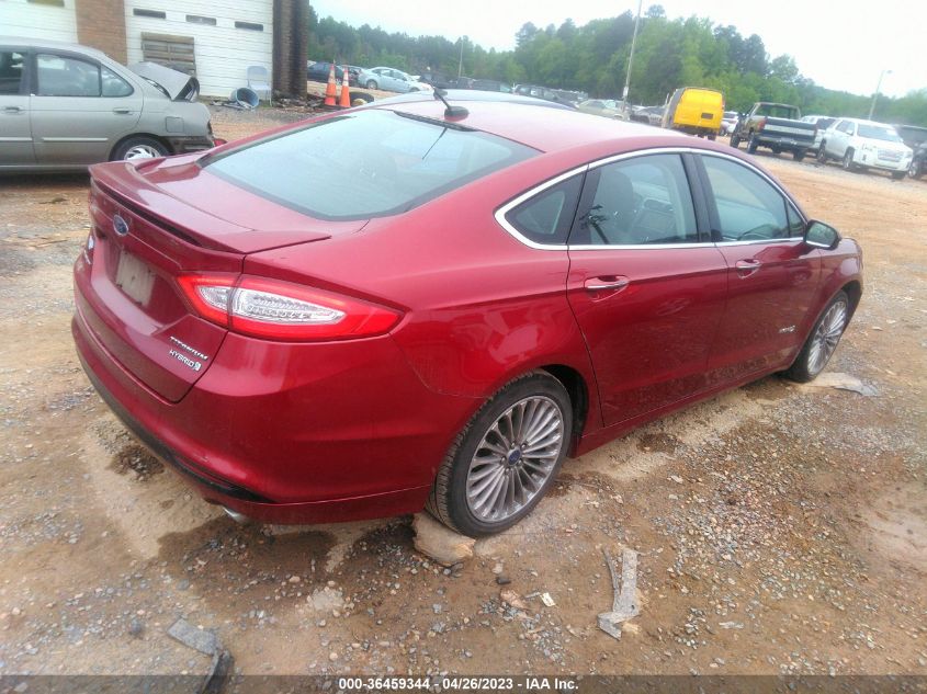 2013 FORD FUSION TITANIUM HYBRID - 3FA6P0RU6DR355987