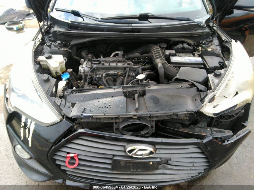2013 HYUNDAI VELOSTER TURBO W/BLACK INT - KMHTC6AE1DU116125