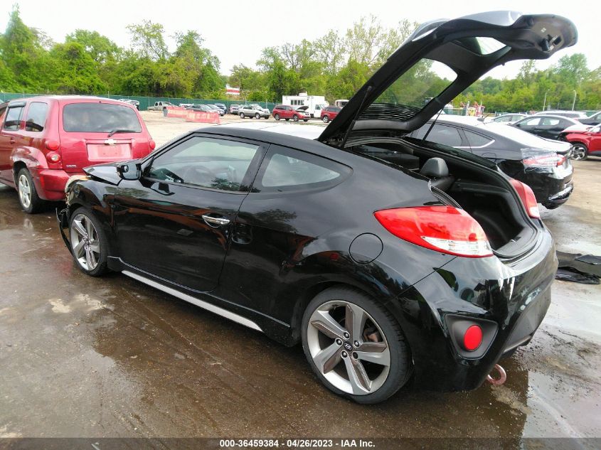 2013 HYUNDAI VELOSTER TURBO W/BLACK INT - KMHTC6AE1DU116125
