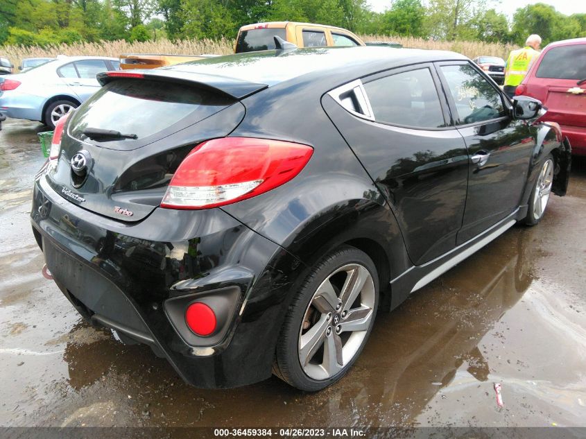 2013 HYUNDAI VELOSTER TURBO W/BLACK INT - KMHTC6AE1DU116125
