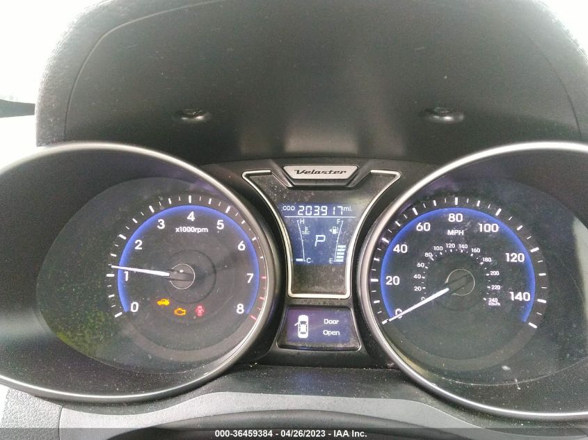 2013 HYUNDAI VELOSTER TURBO W/BLACK INT - KMHTC6AE1DU116125