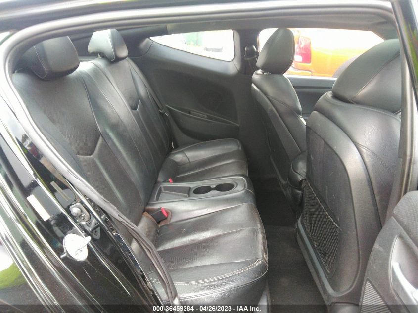 2013 HYUNDAI VELOSTER TURBO W/BLACK INT - KMHTC6AE1DU116125