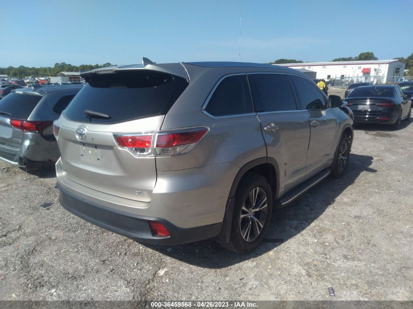 2016 TOYOTA HIGHLANDER XLE - 5TDKKRFH4GS505387