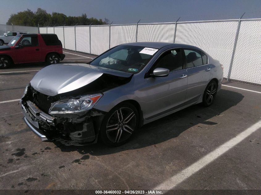 2016 HONDA ACCORD SEDAN SPORT - 1HGCR2F51GA117559