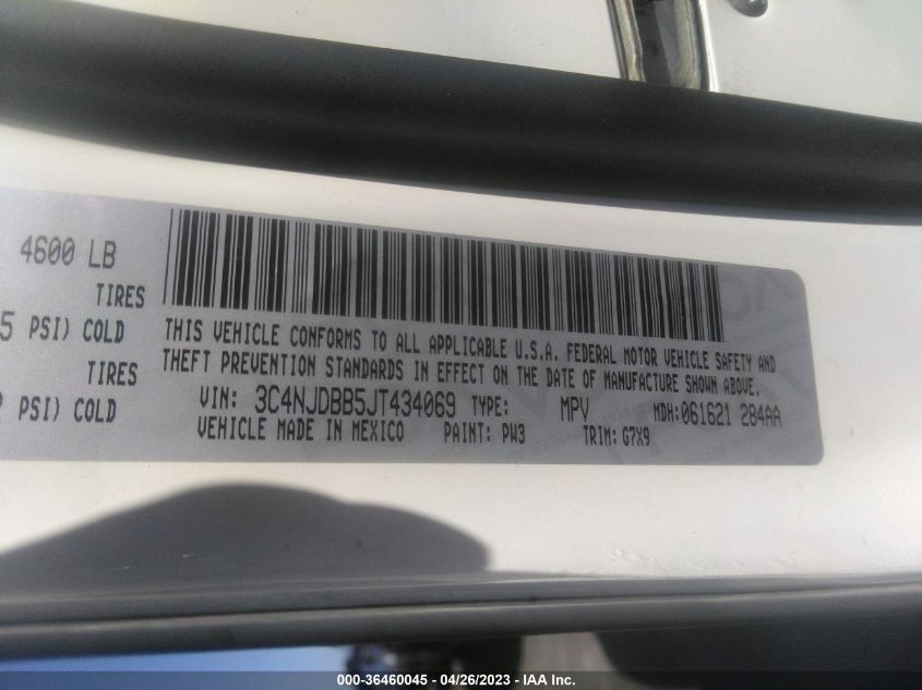 2018 JEEP COMPASS LATITUDE - 3C4NJDBB5JT434069