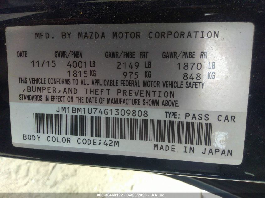 2016 MAZDA MAZDA3 I SPORT - JM1BM1U74G1309808