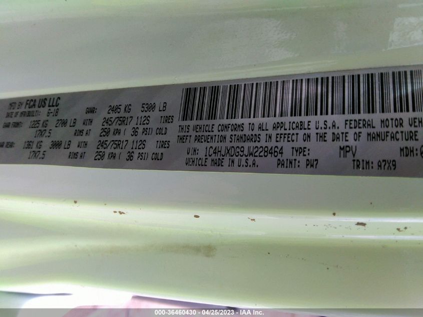 2018 JEEP WRANGLER UNLIMITED SPORT S - 1C4HJXDG9JW228464