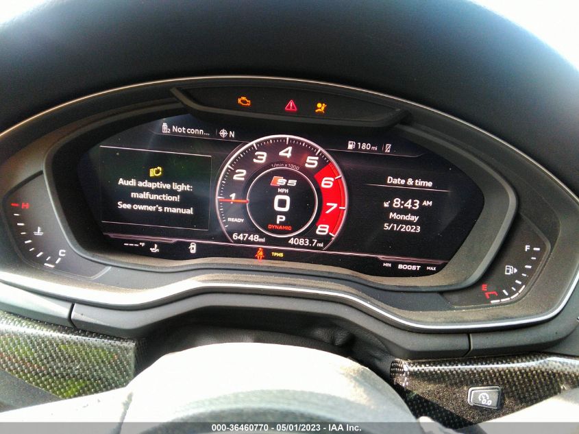 2018 AUDI S5 COUPE PREMIUM PLUS - WAUP4AF56JA006177