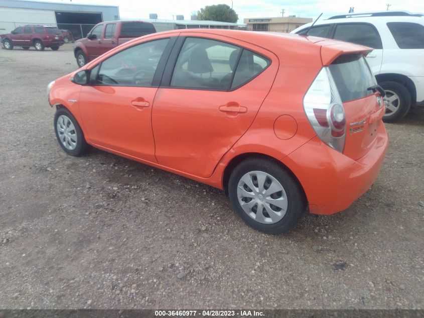 2013 TOYOTA PRIUS C ONE/TWO/THREE/FOUR - JTDKDTB30D1049057
