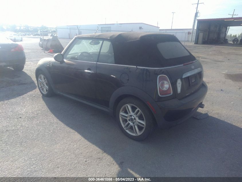 2013 MINI COOPER CONVERTIBLE - WMWZN3C51DT266100