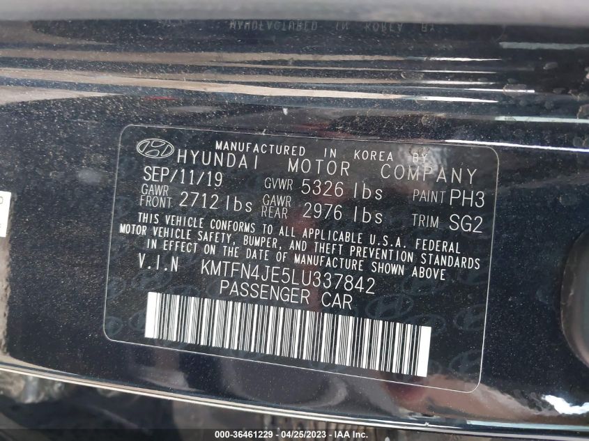 2020 GENESIS G80 3.8L - KMTFN4JE5LU337842