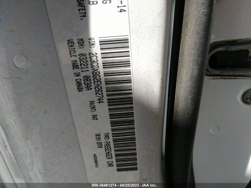 2014 DODGE CHARGER SE - 2C3CDXBG2EH262744