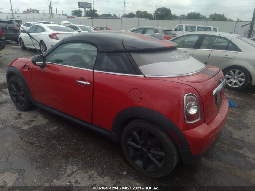 2013 MINI COOPER COUPE WMWSX1C51DT623162