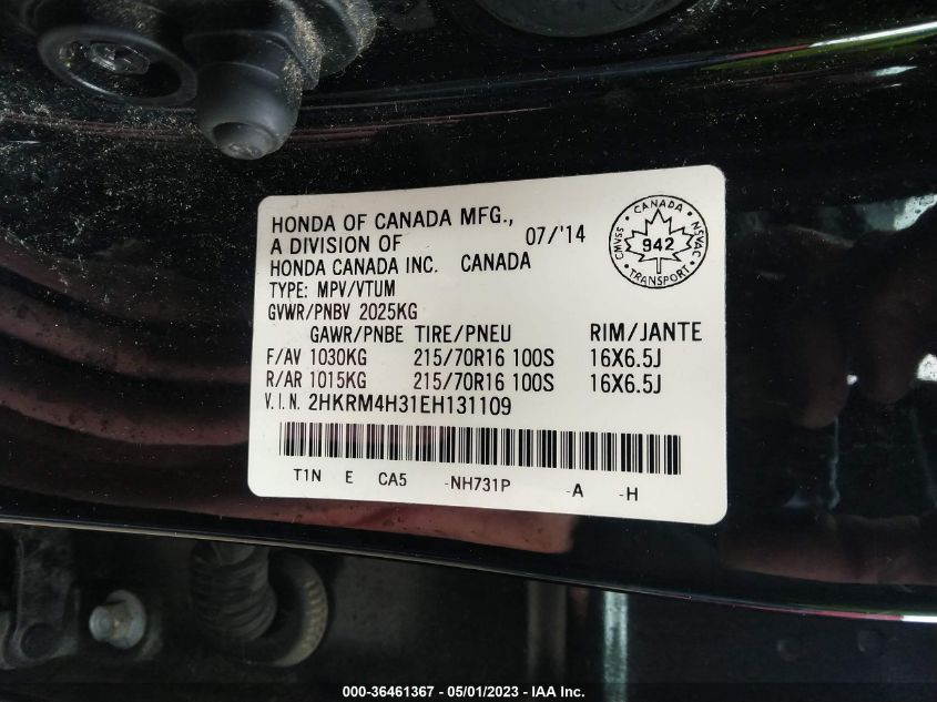 2014 HONDA CR-V LX - 2HKRM4H31EH131109