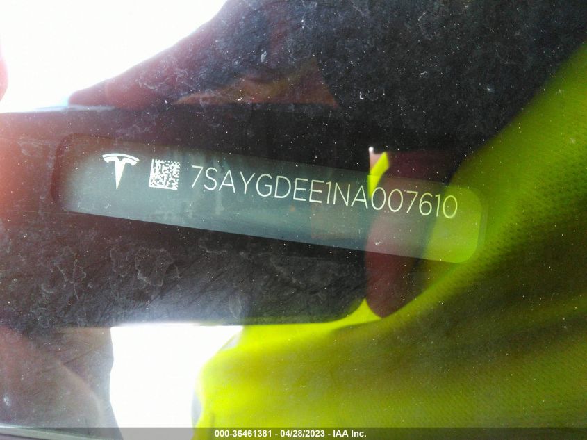 2022 TESLA MODEL Y LONG RANGE - 7SAYGDEE1NA007610