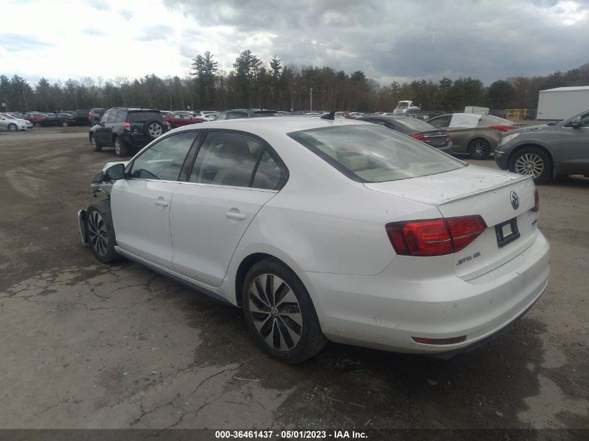 2015 VOLKSWAGEN JETTA SEDAN HYBRID SEL PREMIUM - 3VW637AJ8FM319005