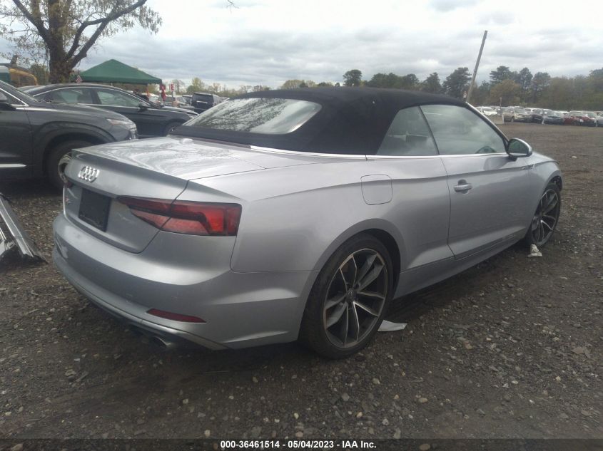 2018 AUDI S5 CABRIOLET PRESTIGE WAU24GF54JN012243