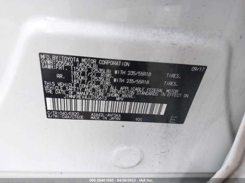 2018 TOYOTA RAV4 SE - JTMNFREV4JJ155613