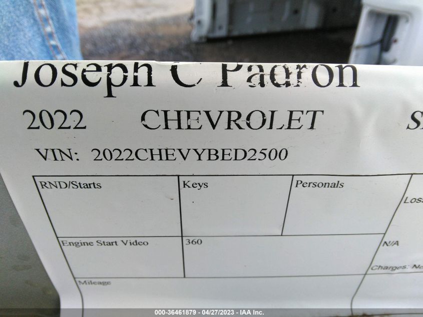 2022 CHEVROLET SILVERADO 2500 2022CHEVYBED2500