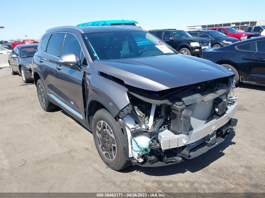 2022 HYUNDAI SANTA FE HYBRID BLUE - KM8S2DA12NU041050