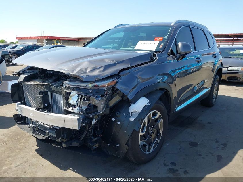 2022 HYUNDAI SANTA FE HYBRID BLUE - KM8S2DA12NU041050