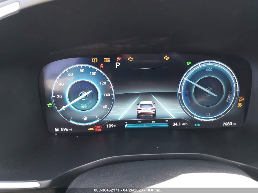 2022 HYUNDAI SANTA FE HYBRID BLUE - KM8S2DA12NU041050