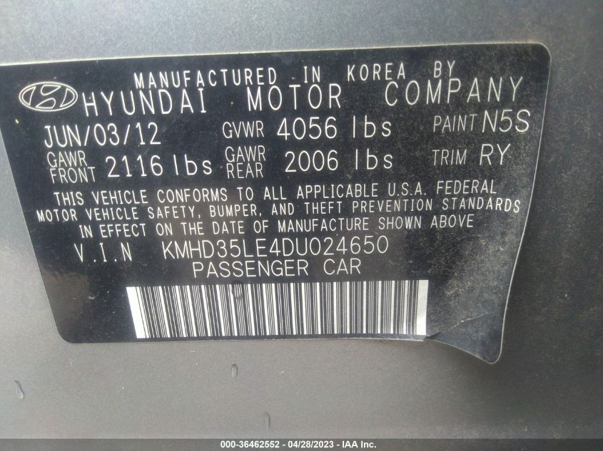 2013 HYUNDAI ELANTRA GT - KMHD35LE4DU024650