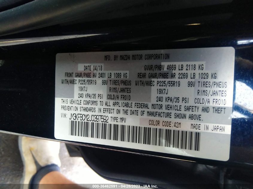 2018 MAZDA CX-5 TOURING - JM3KFBCM2J0397592