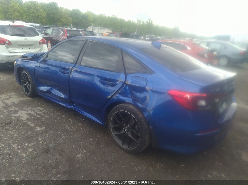 VIN 2HGFE2F53NH543325 2022 HONDA CIVIC SEDAN SPORT