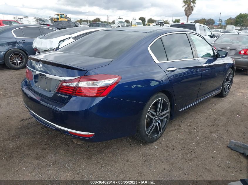 2017 HONDA ACCORD SEDAN SPORT - 1HGCR2F57HA244026
