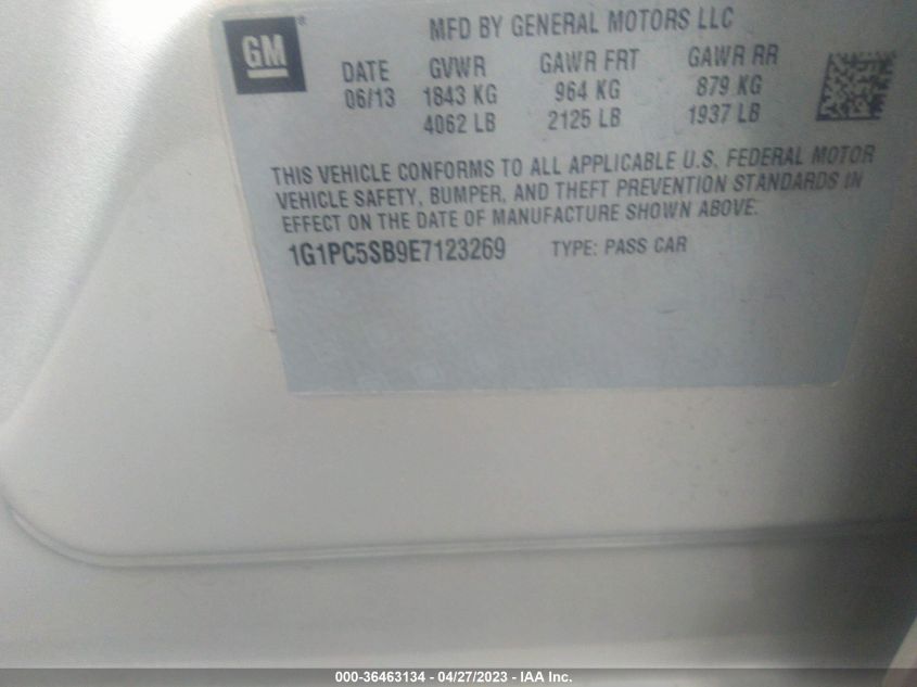 2014 CHEVROLET CRUZE 1LT - 1G1PC5SB9E7123269
