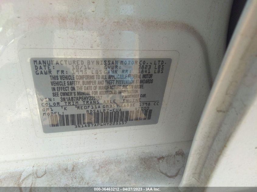 2017 NISSAN SENTRA S - 3N1AB7AP6HY225157