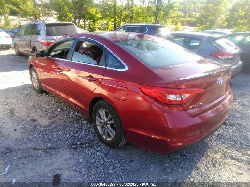 2015 HYUNDAI SONATA 2.4L SE - 5NPE24AF1FH033000