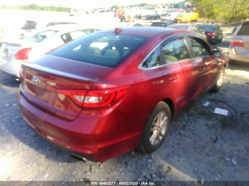 2015 HYUNDAI SONATA 2.4L SE - 5NPE24AF1FH033000