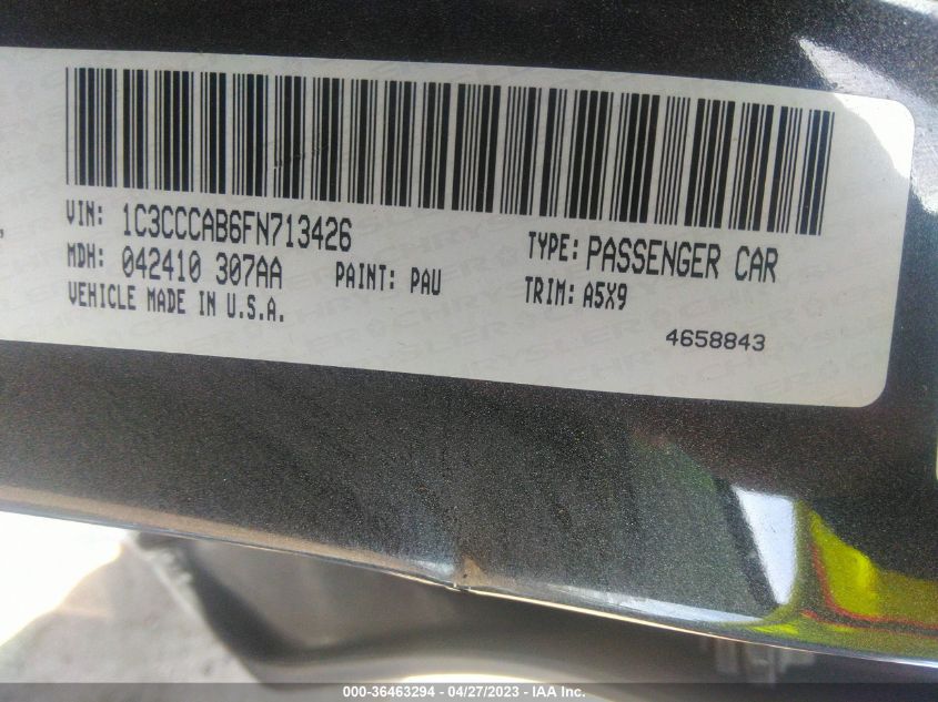 2015 CHRYSLER 200 LIMITED - 1C3CCCAB6FN713426