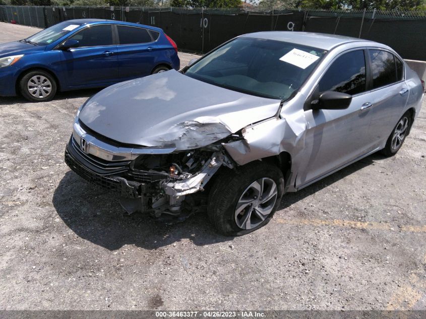 2017 HONDA ACCORD SEDAN LX - 1HGCR2F38HA022464