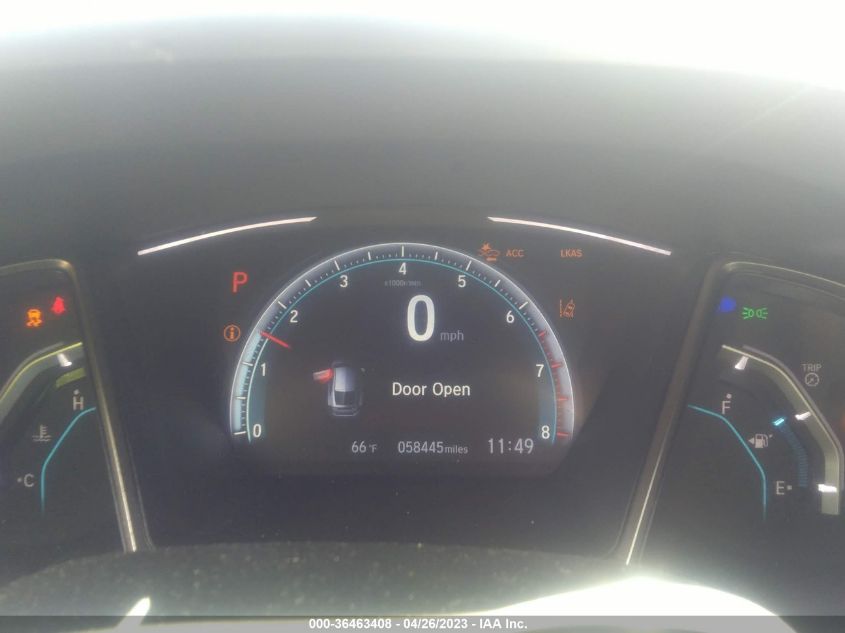 2019 HONDA CIVIC HATCHBACK EX - SHHFK7H66KU206223