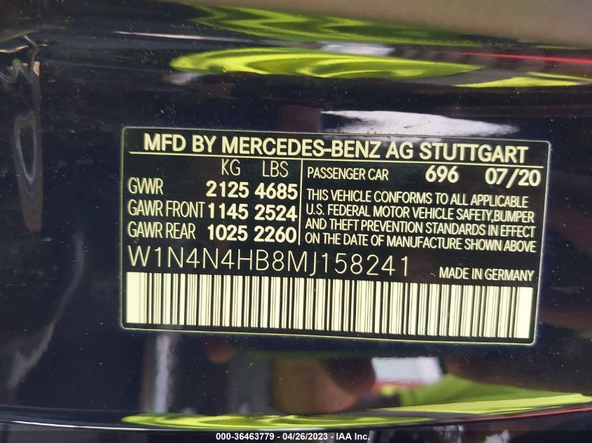 2021 MERCEDES-BENZ GLA GLA 250 - W1N4N4HB8MJ158241