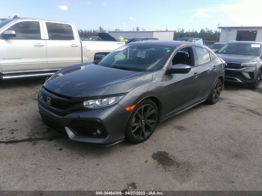 Auction sale of the 2019 HONDA CIVIC HATCHBACK , vin: SHHFK7H47KU204396, lot number: 36464309