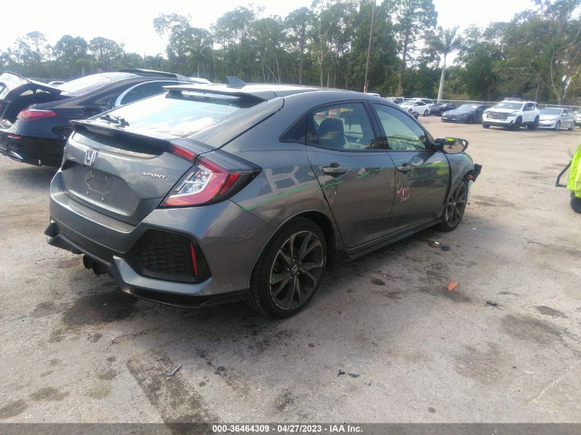 Auction sale of the 2019 HONDA CIVIC HATCHBACK , vin: SHHFK7H47KU204396, lot number: 36464309