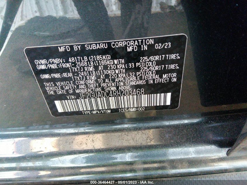 2024 SUBARU CROSSTREK PREMIUM - JF2GUADC4RH203468
