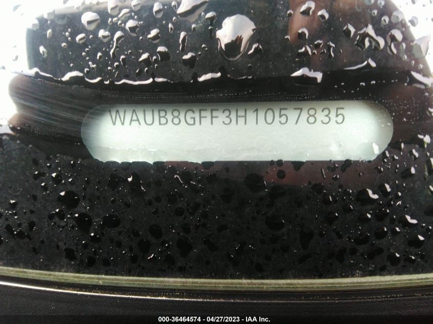 2017 AUDI A3 SEDAN PREMIUM - WAUB8GFF3H1057835