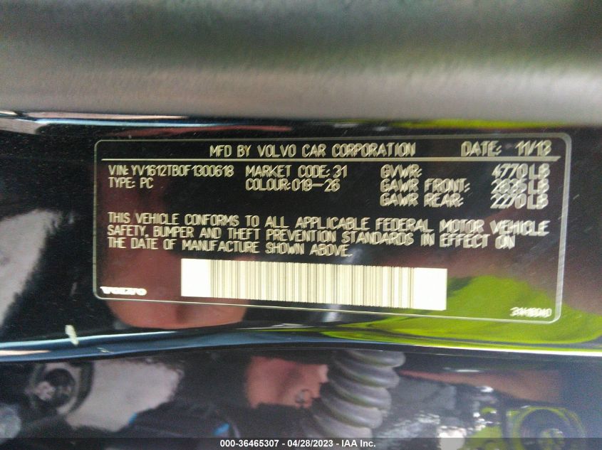 2015 VOLVO S60 T5 PREMIER - YV1612TB0F1300618